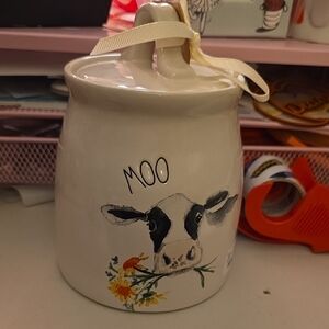 Rae Dunn Cream Moo Cow Canister